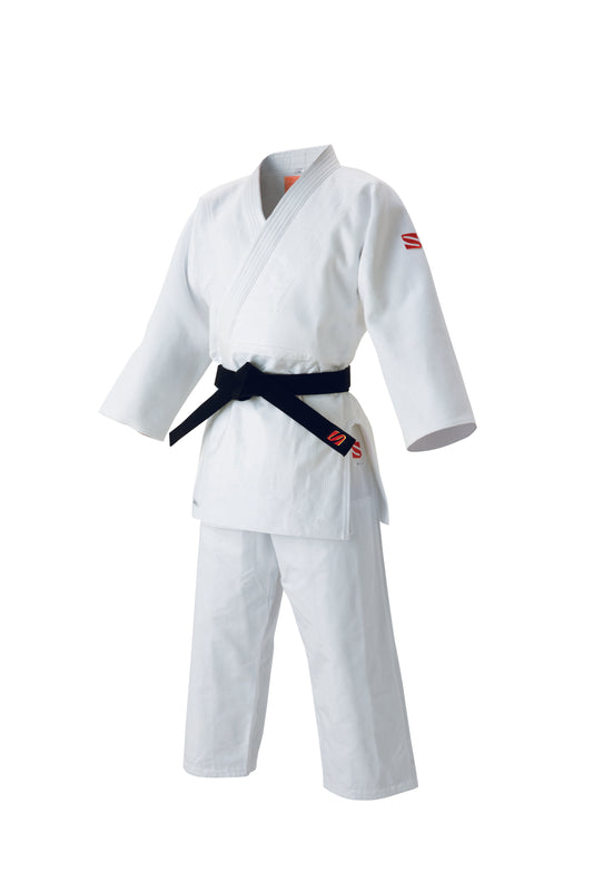 Club White Judogi - JOA - Red label, silver shadow